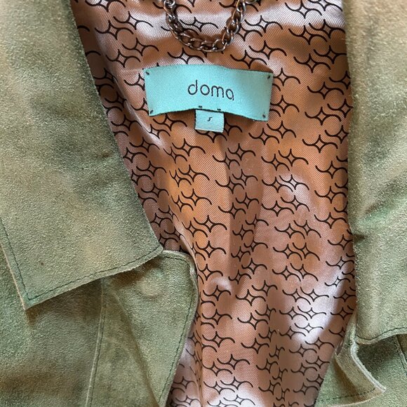 00s Green Brazilian Doma Suede coat - Picture 3 of 6